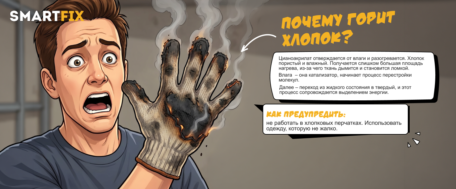 Что делать, если склеил пальцы суперклеем?